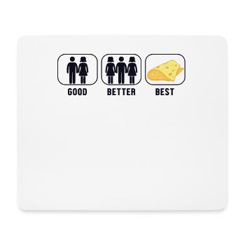 Gut Besser Bester Gouda Käsehändler Hersteller Queso - Mousepad (Querformat) - Weiß - Vorne