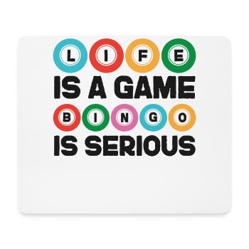 La vie d’un joueur de bingo est un jeu de bingo - Tapis de souris (format paysage) - blanc - Devant