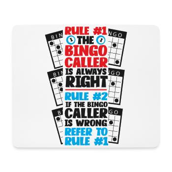 Bingo Player Rule #1 The Bingo - Mouse Pad (horizontal) - white - Front