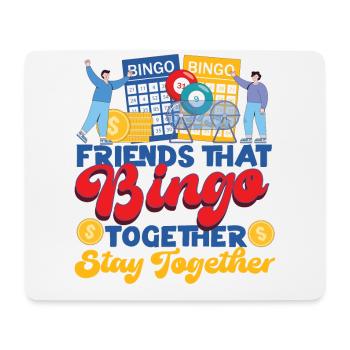 Amis joueurs de bingo Copains - Tapis de souris (format paysage) - blanc - Devant