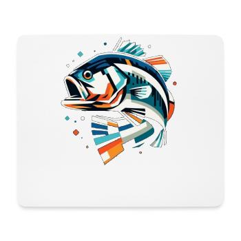 Barsch-Fisch - Mousepad (Querformat) - Weiß - Vorne