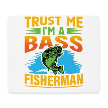 Glaub mir, ich bin ein Barschfischer - Mousepad (Querformat) - Weiß - Vorne