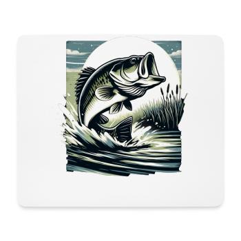 Poisson bar - Tapis de souris (format paysage) - blanc - Devant