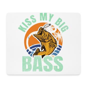 Küss meinen großen Bass - Mousepad (Querformat) - Weiß - Vorne