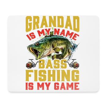Grand-père est mon nom, la pêche au bar est mon jeu - Tapis de souris (format paysage) - blanc - Devant