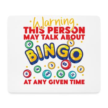 Joueur de bingo avertissant cette personne - Tapis de souris (format paysage) - blanc - Devant