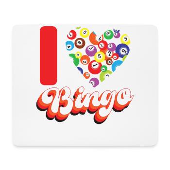 Bingo Player Heart I Love Bingo - Mouse Pad (horizontal) - white - Front