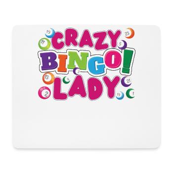 Bingo Player Crazy Bingo Lady - Mouse Pad (horizontal) - white - Front