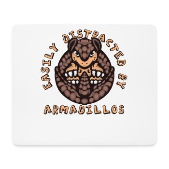Easily Distracted By Armadillos Pink Fairy Lover - Mouse Pad (horizontal) - white - Front