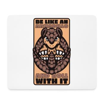 Roll With It Pink Fairy Chlamyphoridae Cingulata - Mouse Pad (horizontal) - white - Front