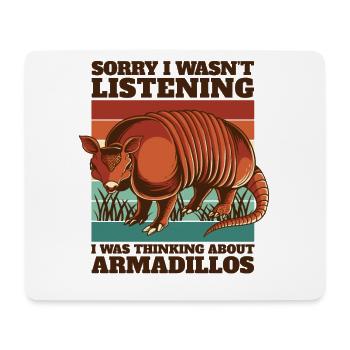 Was Thinking About Armadillos Pink Fairy - Mouse Pad (horizontal) - white - Front