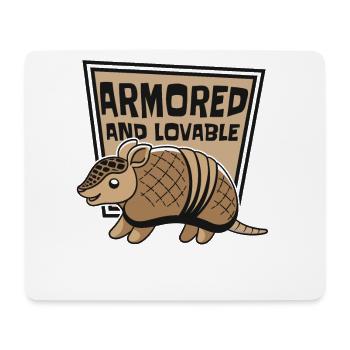 Gepanzerte und liebenswerte rosa Fee Cingulata Liebhaberin - Mousepad (Querformat) - Weiß - Vorne