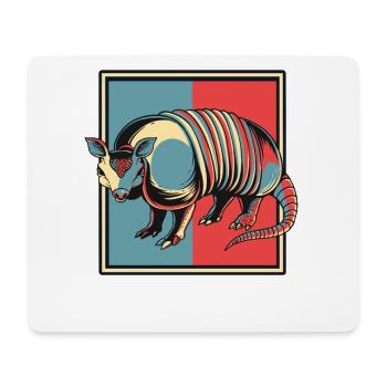 Armadillo Portrait Pink Fairy Chlamyphoridae - Mouse Pad (horizontal) - white - Front