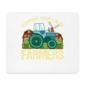 Unterstützen Sie Ihre Lokalen Landwirte - Mousepad (Querformat) - Weiß - Vorne