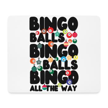 Bingo Player Christmas Bingo Balls - Mouse Pad (horizontal) - white - Front
