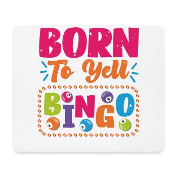 Joueur de bingo né pour crier bingo - Tapis de souris (format paysage) - blanc - Devant