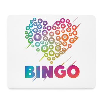 Bingo Player Heart Bingo - Tapis de souris (format paysage) - blanc - Devant