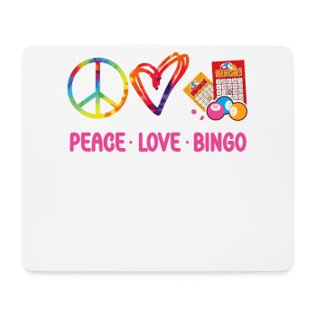 Joueur de bingo Tie Dye Peace Love - Tapis de souris (format paysage) - blanc - Devant