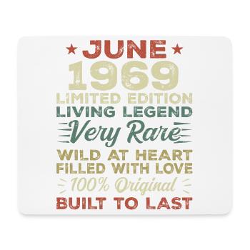 June 1969 Birthday June 1969 Gift June 1969 - Mouse Pad (horizontal) - white - Front