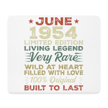 June 1954 Birthday June 1954 Gift June 1954 - Mouse Pad (horizontal) - white - Front