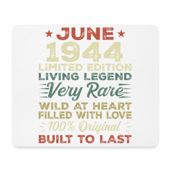 June 1944 Birthday June 1944 Gift June 1944 - Mouse Pad (horizontal) - white - Front