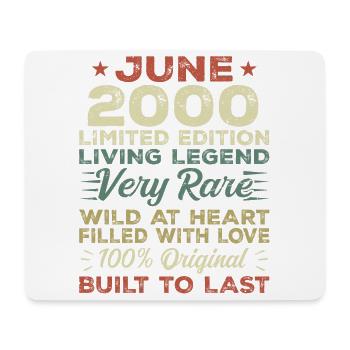 June 2000 Birthday June 2000 Gift June 2000 - Mouse Pad (horizontal) - white - Front
