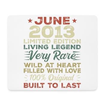June 2013 Birthday June 2013 Gift June 2013 - Mouse Pad (horizontal) - white - Front