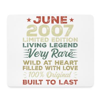 June 2007 Birthday June 2007 Gift June 2007 - Mouse Pad (horizontal) - white - Front