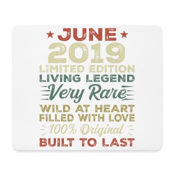 June 2019 Birthday June 2019 Gift June 2019 - Mouse Pad (horizontal) - white - Front