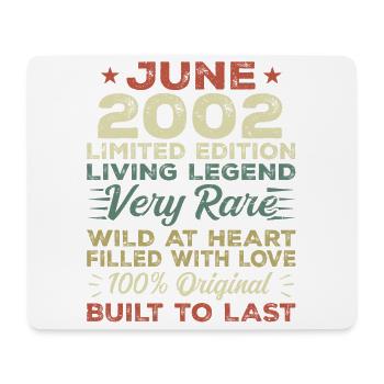 June 2002 Birthday June 2002 Gift June 2002 - Mouse Pad (horizontal) - white - Front