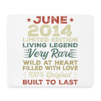 Juni 2014 Geburtstag Juni 2014 Geschenk Juni 2014 - Mousepad (Querformat) - Weiß - Vorne
