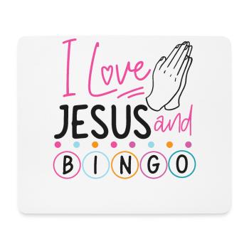 Joueur de bingo Jésus Foi Chrétien - Tapis de souris (format paysage) - blanc - Devant