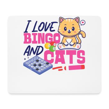 Bingo Player Cat I Love Bingo And - Mouse Pad (horizontal) - white - Front