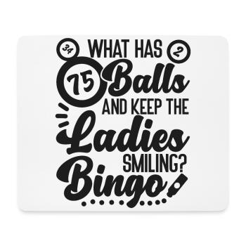Joueur de bingo Ce qui a 75 boules et - Tapis de souris (format paysage) - blanc - Devant