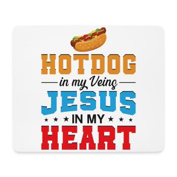 Hot Dog Adult Jesus Faith - Mousepad (Querformat) - Weiß - Vorne