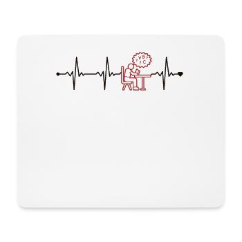 Legasthenie Herzschlag Apraxie Legasthenie Therapeut - Mousepad (Querformat) - Weiß - Vorne