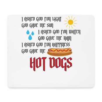 Hot Dog Adulte J’ai demandé de la lumière - Tapis de souris (format paysage) - blanc - Devant