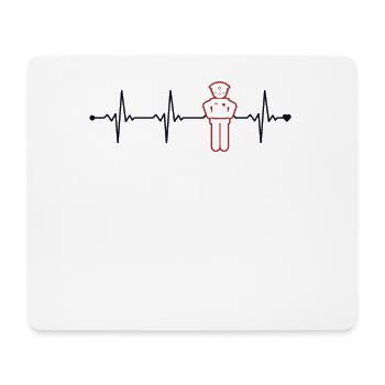 Correctional Officer Heartbeat Corrections Officer - Mouse Pad (horizontal) - white - Front