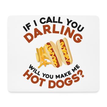 Hot Dog Adulte Si Je T’appelle - Tapis de souris (format paysage) - blanc - Devant