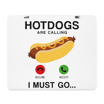 Hot Dog Adult Phone Display Hot - Mousepad (Querformat) - Weiß - Vorne