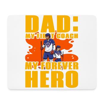 Papa, mein erster Trainer, mein ewiger Held - Mousepad (Querformat) - Weiß - Vorne