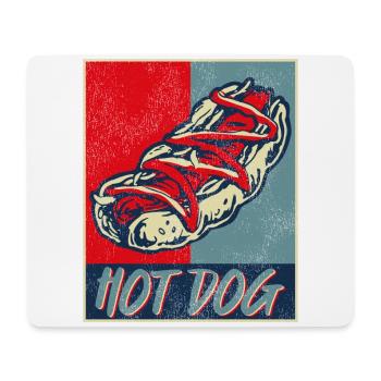 Hot Dog Adult Retro Vintage Hot - Mousepad (Querformat) - Weiß - Vorne