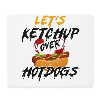 Hot Dog Adult Let's Ketchup Over - Mousepad (Querformat) - Weiß - Vorne