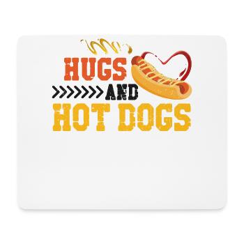 Hot-Dog Câlins Adultes Et Hot-Dogs - Tapis de souris (format paysage) - blanc - Devant