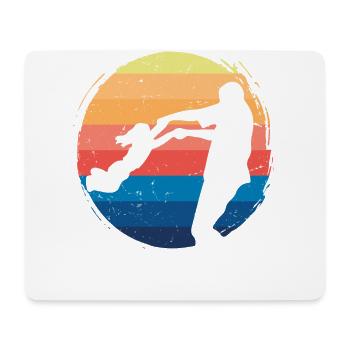 Vintage Papa Tochter - Mousepad (Querformat) - Weiß - Vorne