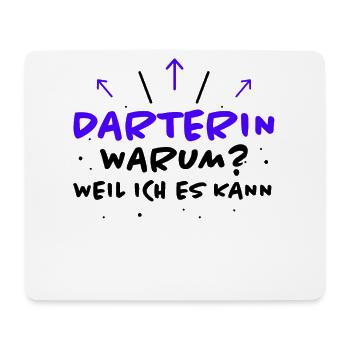 Darterin Spruch Dartspielerin Darterin Geschenk - Mousepad (Querformat) - Weiß - Vorne