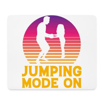 Sprungmodus ein - Mousepad (Querformat) - Weiß - Vorne