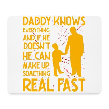 Papa weiß alles - Mousepad (Querformat) - Weiß - Vorne