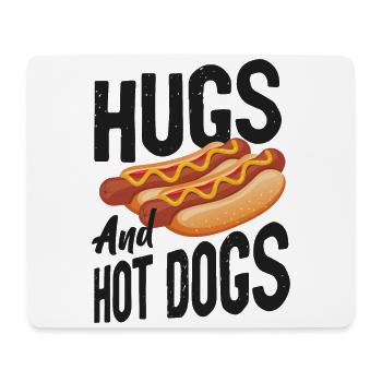 Hot Dog Adult Hugs And Hot Dogs - Mousepad (Querformat) - Weiß - Vorne