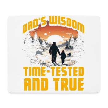 Papas Weisheit bewährt und wahr - Mousepad (Querformat) - Weiß - Vorne